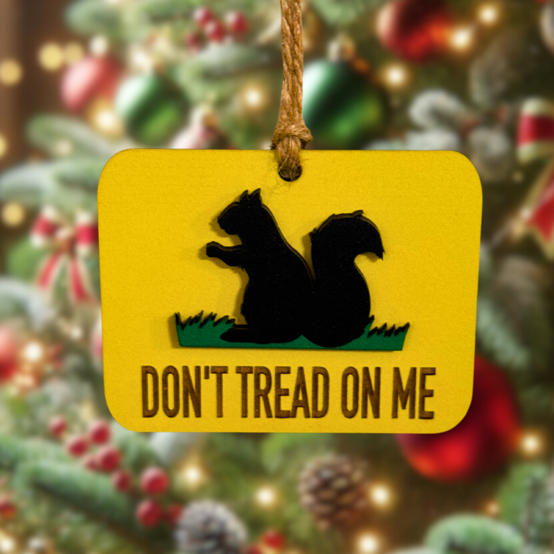 P'Nut the Squirrel Don't Tread on Me Ornament