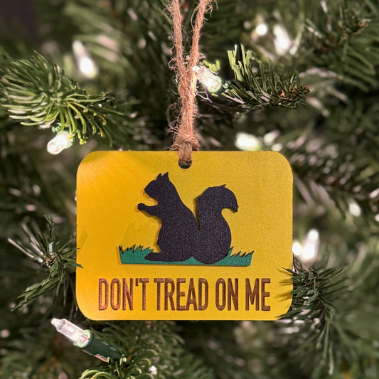 P'Nut the Squirrel Don't Tread on Me Ornament