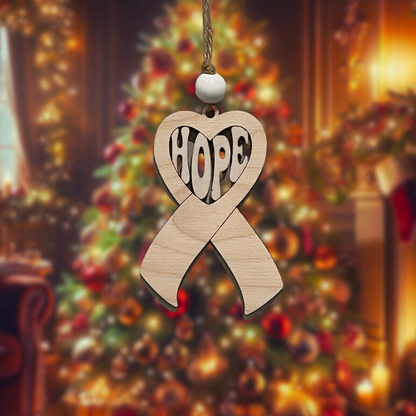 Love + Hope Cancer Awareness Ornament