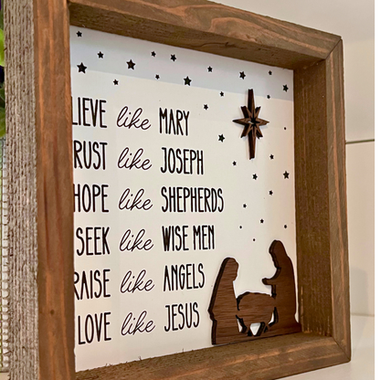 Love like Jesus Wooden Sign