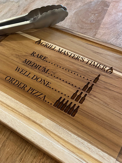 Grill Master's Timer Cutting Board