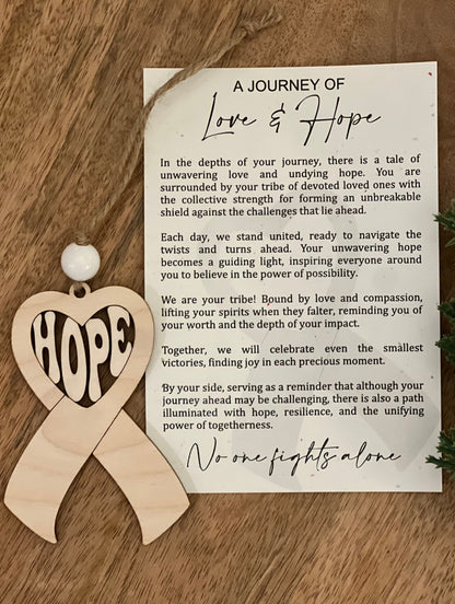 Love + Hope Cancer Awareness Ornament