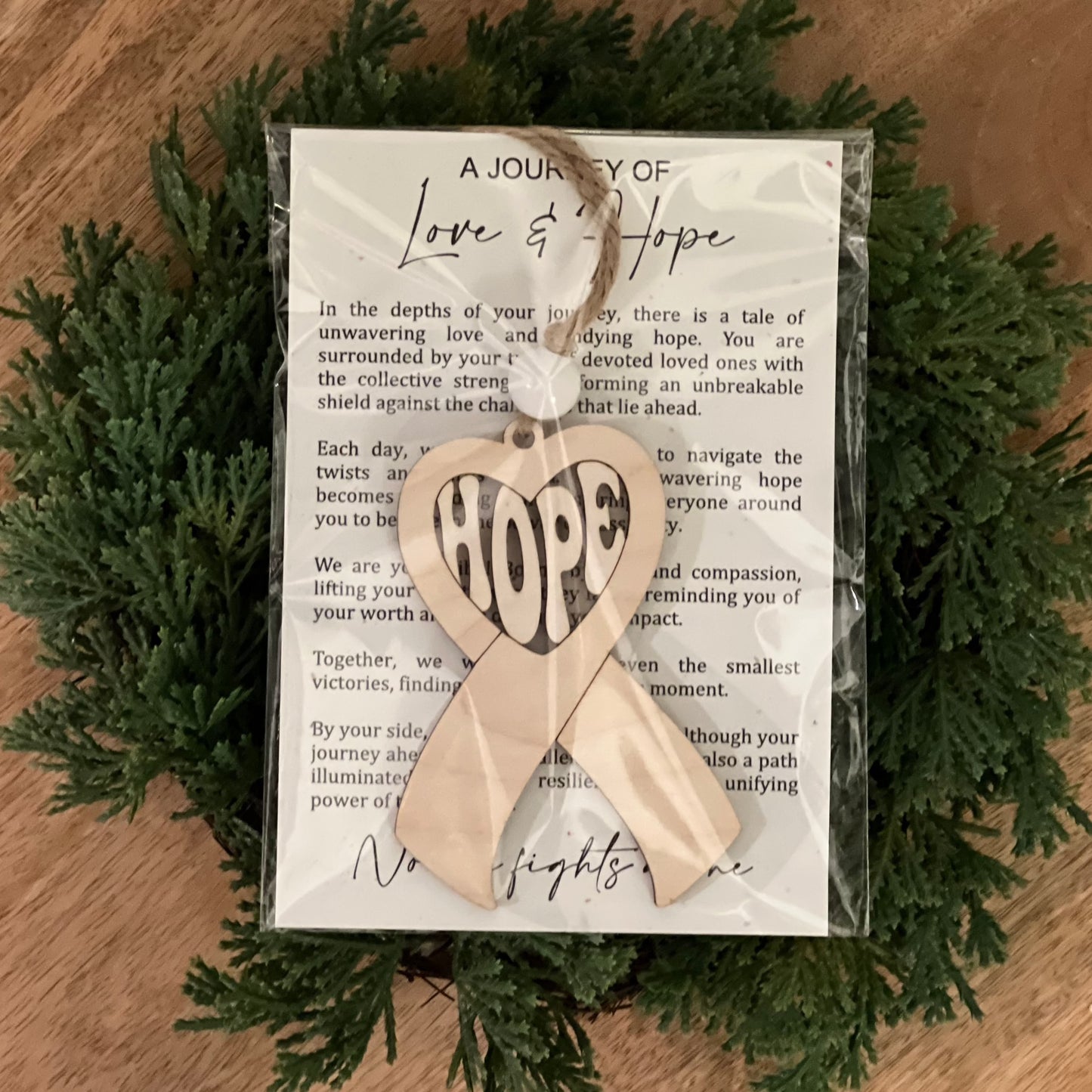 Love + Hope Cancer Awareness Ornament