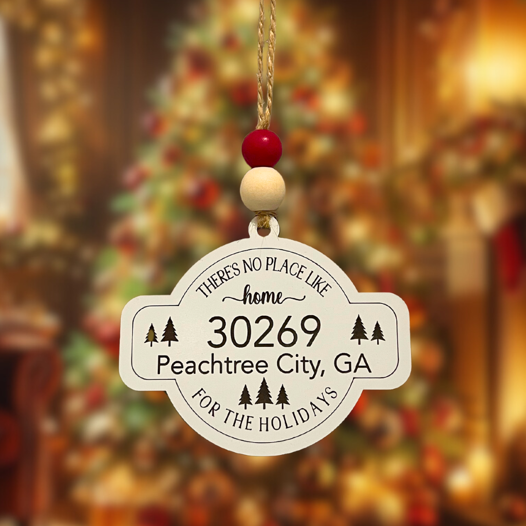 Hometown Christmas Ornament- City+State+Zipcode